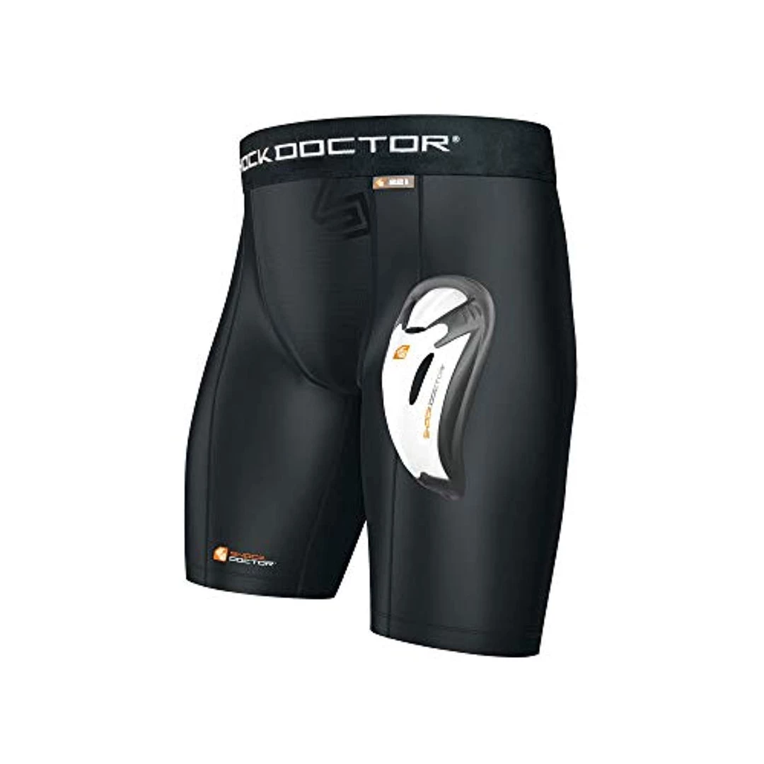 Shock Doctor Compression Shorts W/ Athletic Cup, Youth & Adult MMA 3 Shock Doctor Compression Shorts W/ Athletic Cup, Youth & Adult MMA
