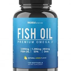 Supplements MAV Nutrition Omega 3 Fish Oil Triple Strength, 3,600mg, Burpless, Non-GMO, NSF-Certified, 120 Count 11 Supplements MAV Nutrition Omega 3 Fish Oil Triple Strength, 3,600mg, Burpless, Non-GMO, NSF-Certified, 120 Count