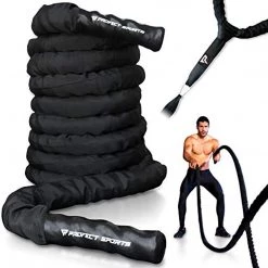 Profect Sports Pro Battle Ropes With Anchor Strap Kit - Upgraded Durable Protective Sleeve