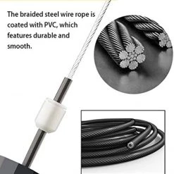AIZIYUO Adjustable Jump Rope 2 Pack, Tangle-Free Rapid Speed Cable Skipping