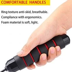 AIZIYUO Adjustable Jump Rope 2 Pack, Tangle-Free Rapid Speed Cable Skipping