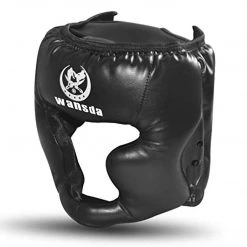 SANJOIN Boxing MMA Headgear, Synthetic Leather Sparring Helmet