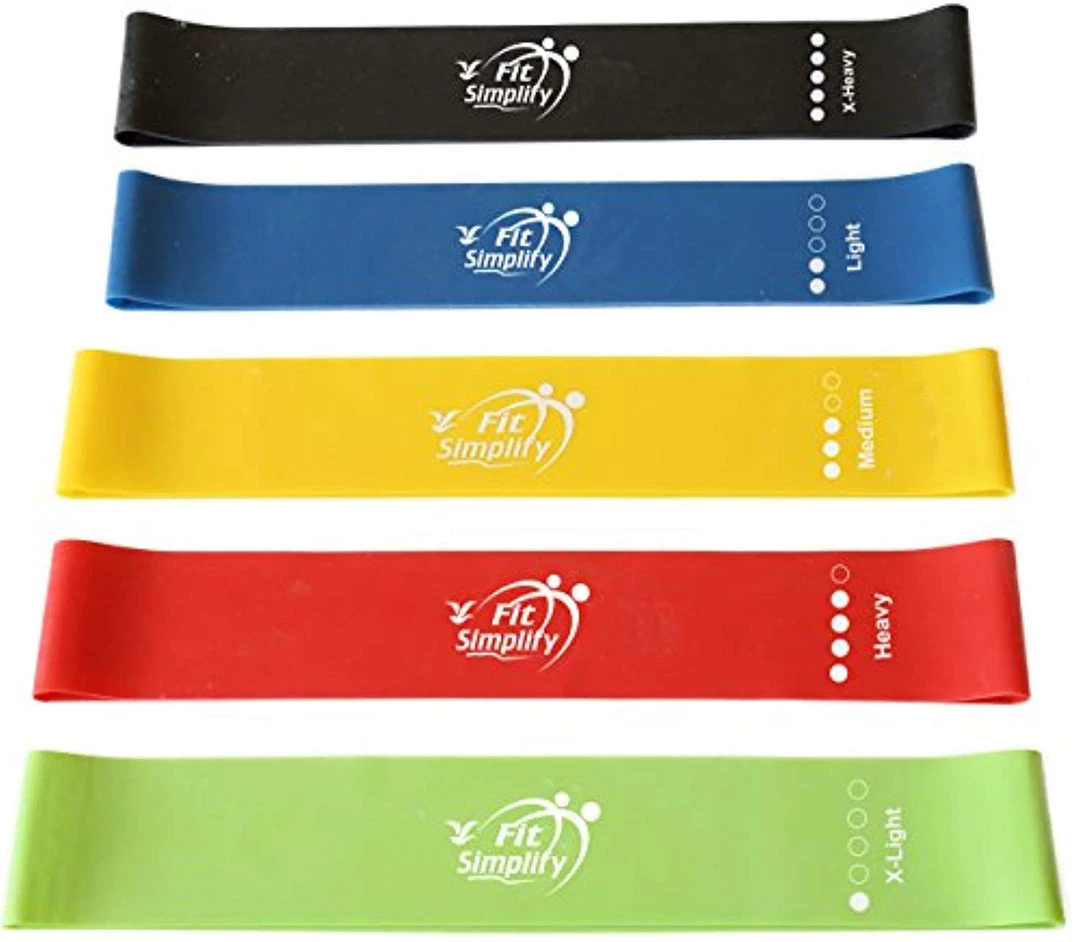 Fit Simplify Conditioning Resistance Loop Exercise Bands With Instruction Guide And Online Workout Videos, Set Of 5 2 Fit Simplify Conditioning Resistance Loop Exercise Bands With Instruction Guide And Online Workout Videos, Set Of 5