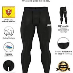 Hawk Sports Mens Compression Pants Base Layer Workout For Men