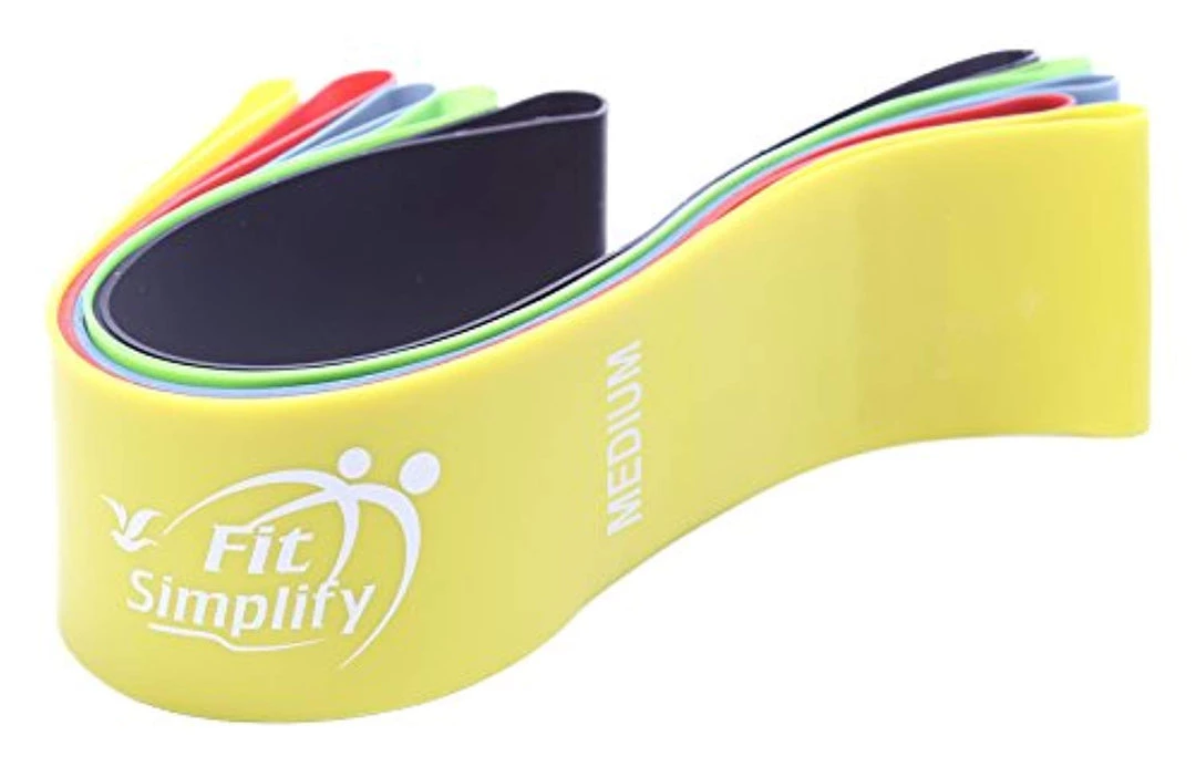 Fit Simplify Conditioning Resistance Loop Exercise Bands With Instruction Guide And Online Workout Videos, Set Of 5 5 Fit Simplify Conditioning Resistance Loop Exercise Bands With Instruction Guide And Online Workout Videos, Set Of 5