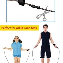 AIZIYUO Adjustable Jump Rope 2 Pack, Tangle-Free Rapid Speed Cable Skipping