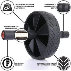 Fitnessery Abs Workout Roller Wheel Exercise Equipment Conditioning