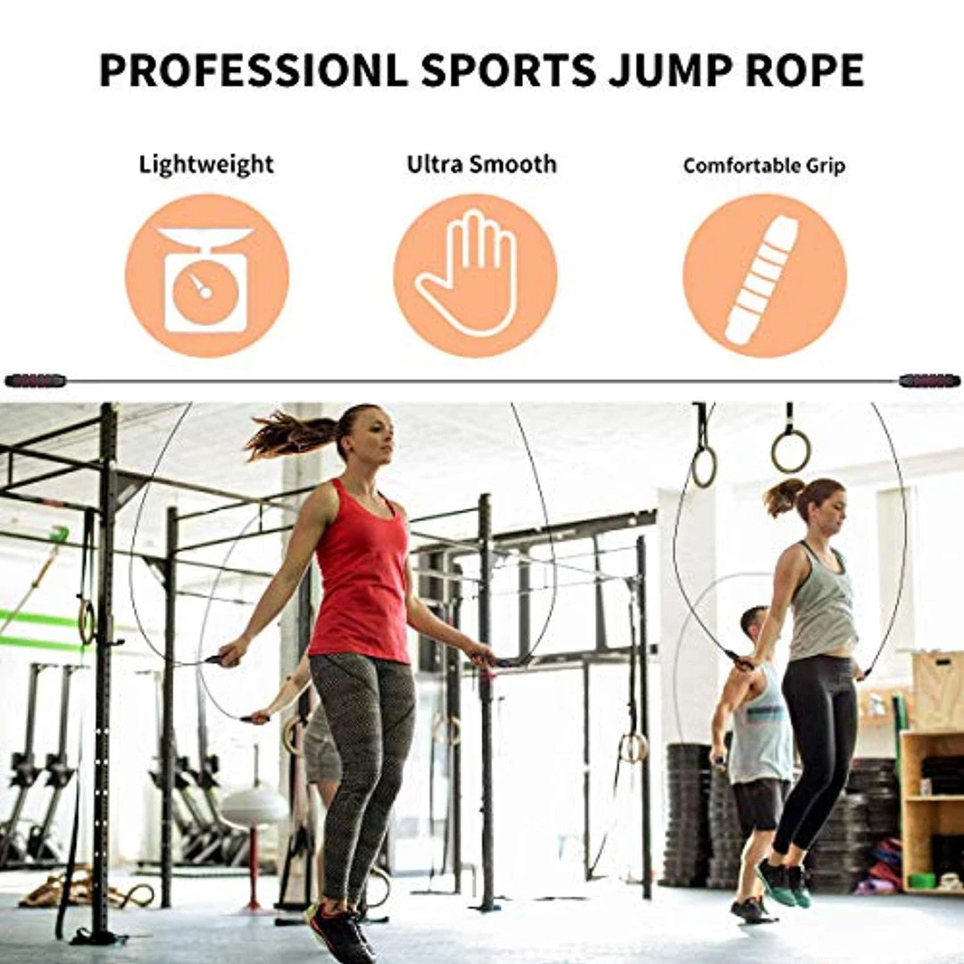 Llife Jump Rope Tangle-Free Ball Bearing Fast Rope Skipping Adjustable Conditioning 3 Llife Jump Rope Tangle-Free Ball Bearing Fast Rope Skipping Adjustable Conditioning