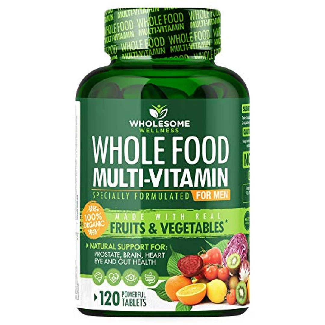 Wholesome Wellness Supplements Whole Food Multivitamin For Men (120 Tablets) Vegan Vegetarian 1 Wholesome Wellness Supplements Whole Food Multivitamin For Men (120 Tablets) Vegan Vegetarian