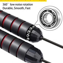 AIZIYUO Adjustable Jump Rope 2 Pack, Tangle-Free Rapid Speed Cable Skipping