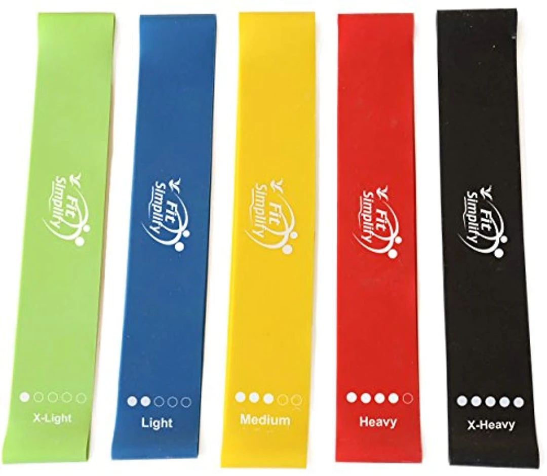 Fit Simplify Conditioning Resistance Loop Exercise Bands With Instruction Guide And Online Workout Videos, Set Of 5 3 Fit Simplify Conditioning Resistance Loop Exercise Bands With Instruction Guide And Online Workout Videos, Set Of 5
