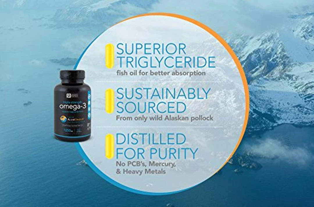 Sports Research Supplements Omega-3 Wild Alaskan Fish Oil (1250mg Per Capsule) Non-GMO & Gluten Free 2 Sports Research Supplements Omega-3 Wild Alaskan Fish Oil (1250mg Per Capsule) Non-GMO & Gluten Free