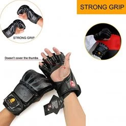 ZooBoo MMA Gloves, Half-Finger Boxing Fight Gloves Adjustable Wrist Band 22 ZooBoo MMA Gloves, Half-Finger Boxing Fight Gloves Adjustable Wrist Band