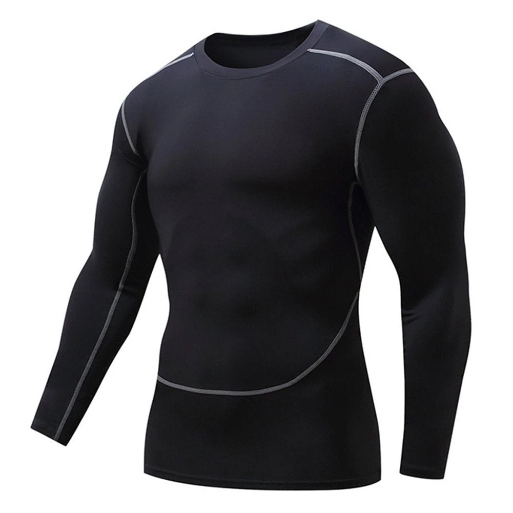 EL FIGHT Men's Soft Slim Long Sleeve Dry-Fit Compression Shirt Black 50 1 EL FIGHT Men's Soft Slim Long Sleeve Dry-Fit Compression Shirt Black 50