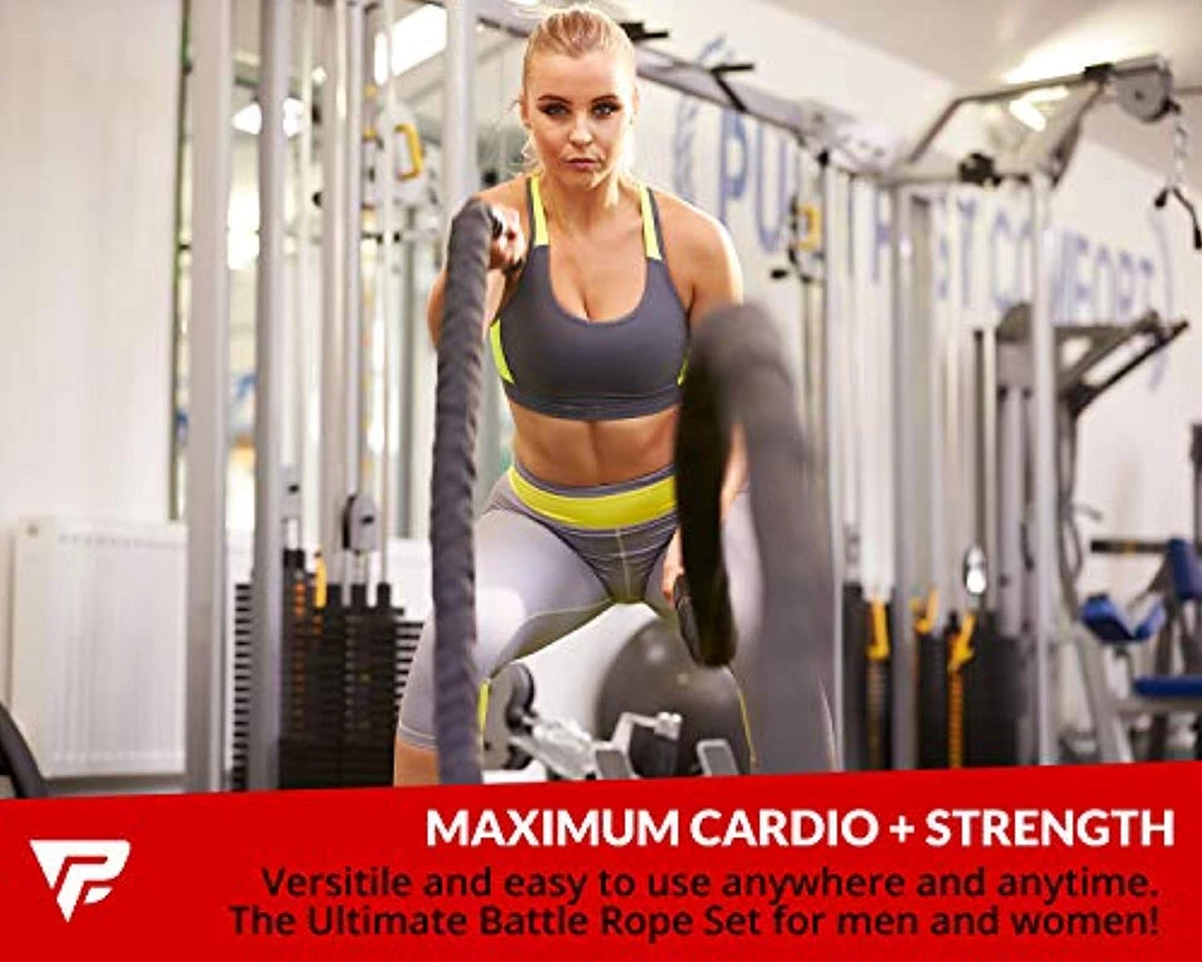 Profect Sports Pro Battle Ropes With Anchor Strap Kit - Upgraded Durable Protective Sleeve 6 Profect Sports Pro Battle Ropes With Anchor Strap Kit - Upgraded Durable Protective Sleeve