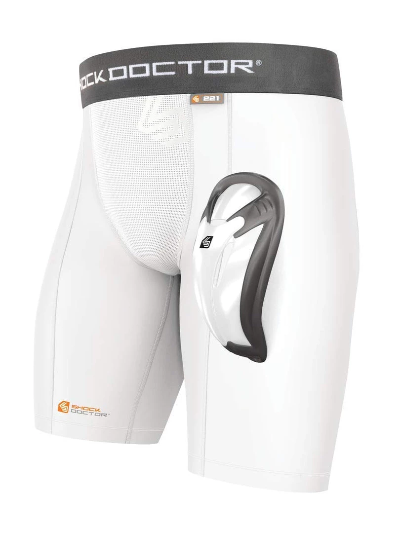 Shock Doctor Compression Shorts W/ Athletic Cup, Youth & Adult MMA 1 Shock Doctor Compression Shorts W/ Athletic Cup, Youth & Adult MMA