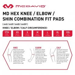 Mcdavid 6440 Hex Knee Pads For All Contact Sports, Youth & Adult Sizes. MMA