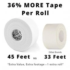 Hampton Adams White Athletic Sports Tape EASY Tear NO Sticky Residue (White, 3-Pack) 10 Hampton Adams White Athletic Sports Tape EASY Tear NO Sticky Residue (White, 3-Pack)