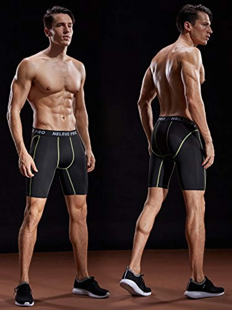 Neleus Men's 3 Pack Compression Short 12 Neleus Men's 3 Pack Compression Short