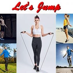 AIZIYUO Adjustable Jump Rope 2 Pack, Tangle-Free Rapid Speed Cable Skipping