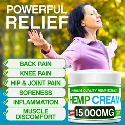 Arvesa Hemp Pain Relief Cream - 15000 MG - Non-GMO