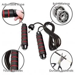 Llife Jump Rope Tangle-Free Ball Bearing Fast Rope Skipping Adjustable Conditioning