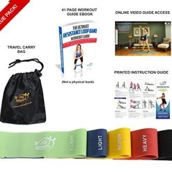 Fit Simplify Conditioning Resistance Loop Exercise Bands With Instruction Guide And Online Workout Videos, Set Of 5 10 Fit Simplify Conditioning Resistance Loop Exercise Bands With Instruction Guide And Online Workout Videos, Set Of 5