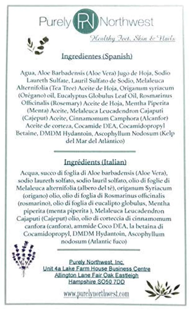 Purely Northwest Antifungal Tea Tree Oil Body Wash, Helps Athletes Foot, Ringworm, Toenail Fungus 9oz Higene & Essentials 6 Purely Northwest Antifungal Tea Tree Oil Body Wash, Helps Athletes Foot, Ringworm, Toenail Fungus 9oz Higene & Essentials