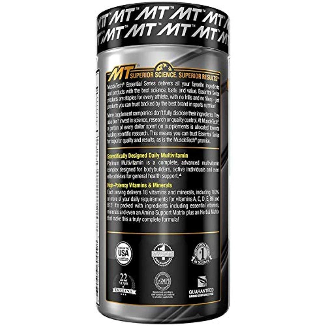 MuscleTech Multivitamin For Men & Women, Includes Amino Acids - 90 Count 5 MuscleTech Multivitamin For Men & Women, Includes Amino Acids - 90 Count