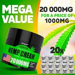 Kinpur Hemp Pain Relief Cream - 20 000MG Hemp Oil With MSM 16 Kinpur Hemp Pain Relief Cream - 20 000MG Hemp Oil With MSM