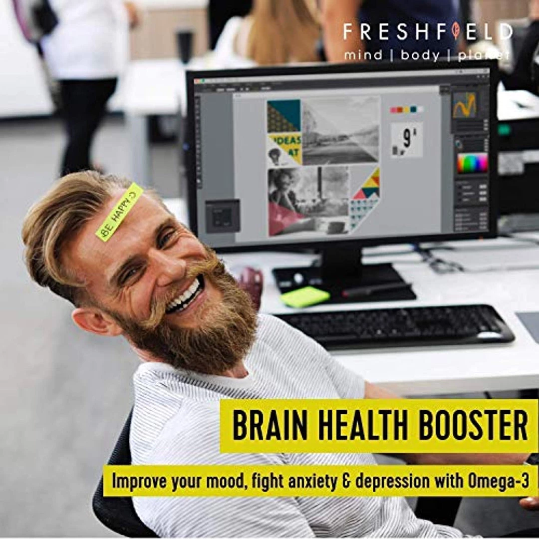 Freshfield Naturals Freshfield Vegan Omega 3 Algae Oil - 2 Month Supply 3 Freshfield Naturals Freshfield Vegan Omega 3 Algae Oil - 2 Month Supply