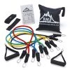 Black Mountain Resistance Band Set With Door Anchor, Ankle Strap And Carrying Case Conditioning