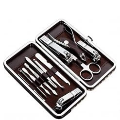 Tseoa Higene & Essentials Professional Grooming Kit, Nail Tools With Luxurious Travel Case, Set Of 12