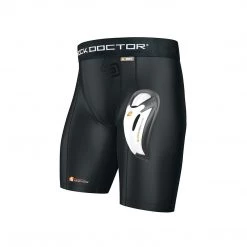Shock Doctor Compression Shorts W/ Athletic Cup, Youth & Adult MMA