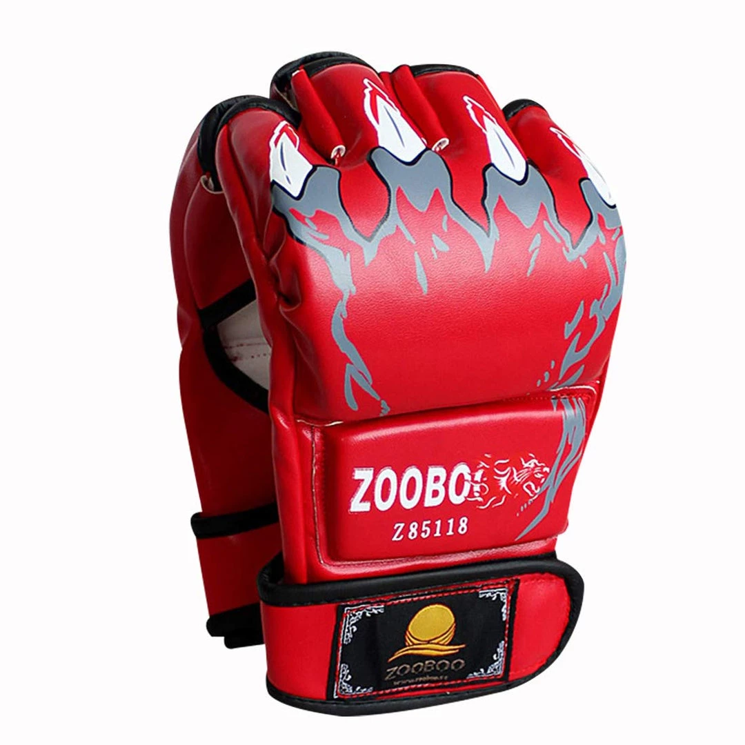 ZooBoo MMA Gloves, Half-Finger Boxing Fight Gloves Adjustable Wrist Band 4 ZooBoo MMA Gloves, Half-Finger Boxing Fight Gloves Adjustable Wrist Band