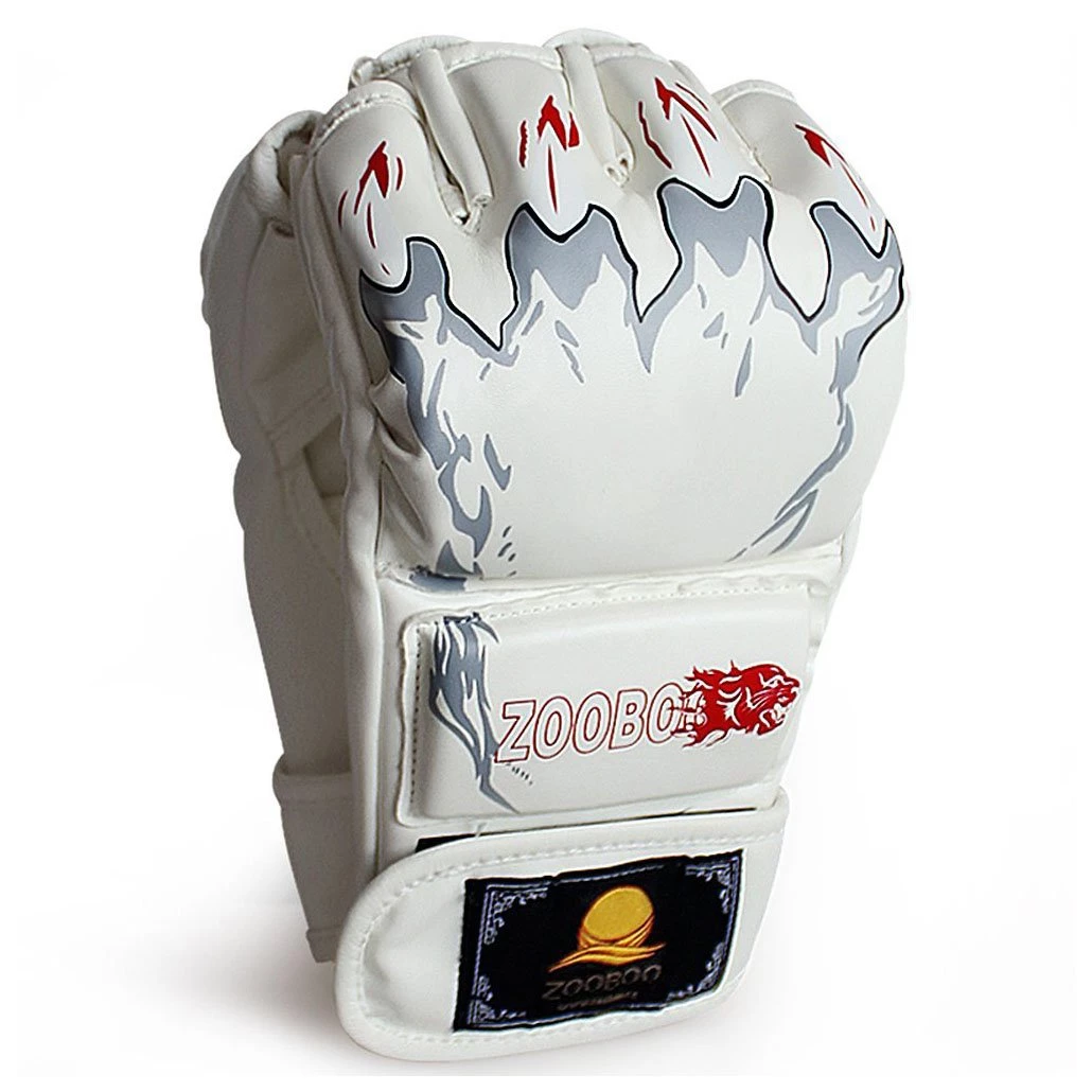 ZooBoo MMA Gloves, Half-Finger Boxing Fight Gloves Adjustable Wrist Band 2 ZooBoo MMA Gloves, Half-Finger Boxing Fight Gloves Adjustable Wrist Band
