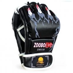 ZooBoo MMA Gloves, Half-Finger Boxing Fight Gloves Adjustable Wrist Band