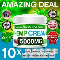 Arvesa Hemp Pain Relief Cream - 15000 MG - Non-GMO