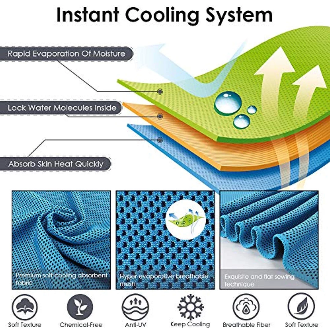 TPOW Accessories Cooling Towels, Ice Towel, Super Sweat-Absorbent Sports Towels For Workout 4 TPOW Accessories Cooling Towels, Ice Towel, Super Sweat-Absorbent Sports Towels For Workout