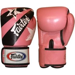 Fairtex Muay Thai Style Star Gloves Pink/Black