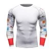 EL FIGHT Men's Soft Slim Long Sleeve Dry-Fit Compression Shirt White 06