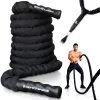 Profect Sports Pro Battle Ropes With Anchor Strap Kit - Upgraded Durable Protective Sleeve