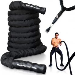 Profect Sports Pro Battle Ropes With Anchor Strap Kit - Upgraded Durable Protective Sleeve