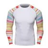 EL FIGHT Rash Guard Men's Soft Slim Long Sleeve Dry-Fit Compression Shirt White 10