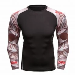 EL FIGHT Rash Guard Men's Soft Slim Long Sleeve Dry-Fit Compression Shirt Desert Dust