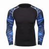 EL FIGHT Men's Soft Slim Long Sleeve Dry-Fit Compression Shirt Black 16 Rash Guard