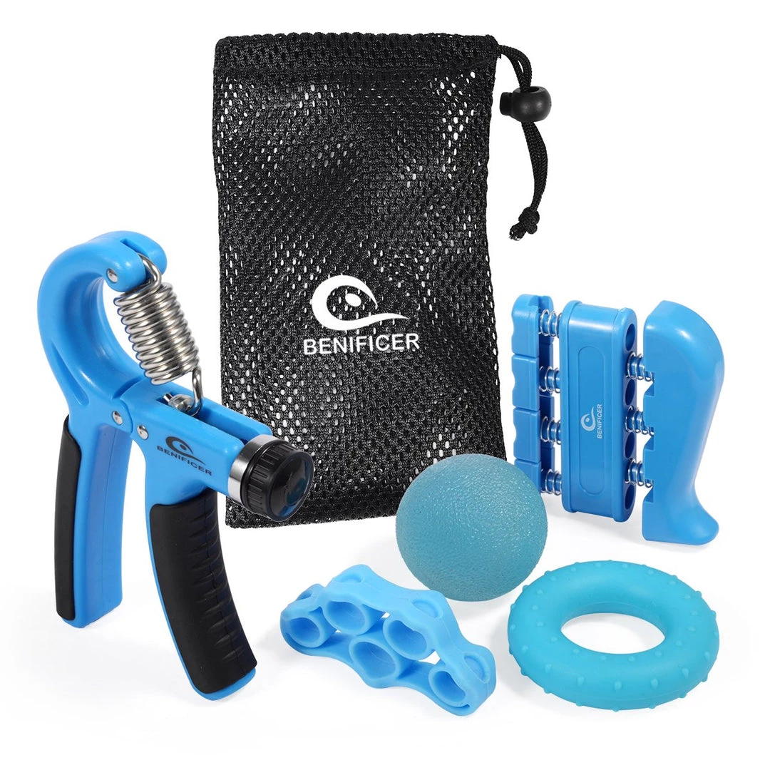 Benificer Conditioning Hand Grip Strengthener 5 Pack Adjustable Grip Exerciser 3 Benificer Conditioning Hand Grip Strengthener 5 Pack Adjustable Grip Exerciser