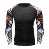 EL FIGHT Men's Soft Slim Long Sleeve Dry-Fit Compression Shirt Black 05