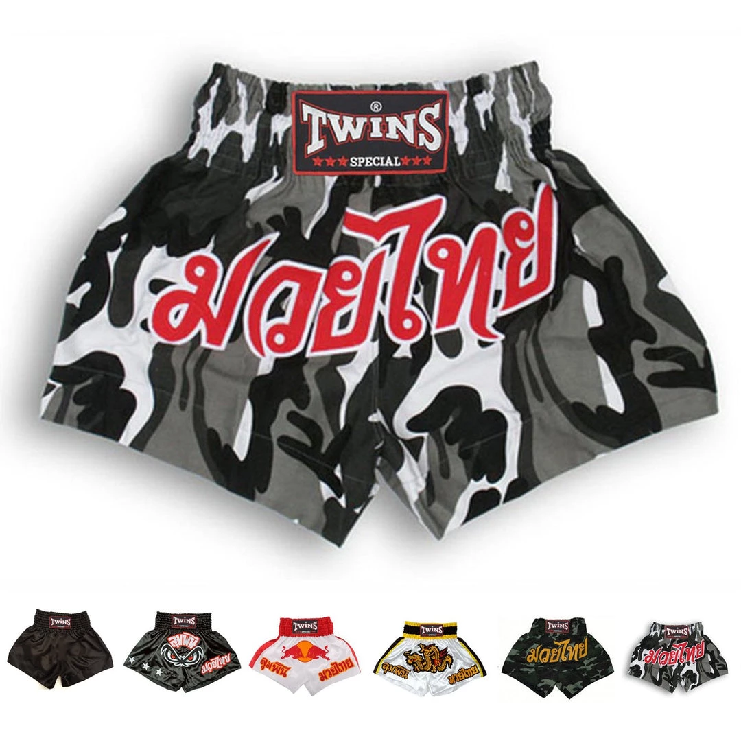 EL FIGHT Twins Special Muay Thai Boxing Shorts Army Gray Kickboxing & Mauy Thai 1 EL FIGHT Twins Special Muay Thai Boxing Shorts Army Gray Kickboxing & Mauy Thai