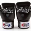 Fairtex Muay Thai Style Gloves Solid Black Kickboxing & Mauy Thai